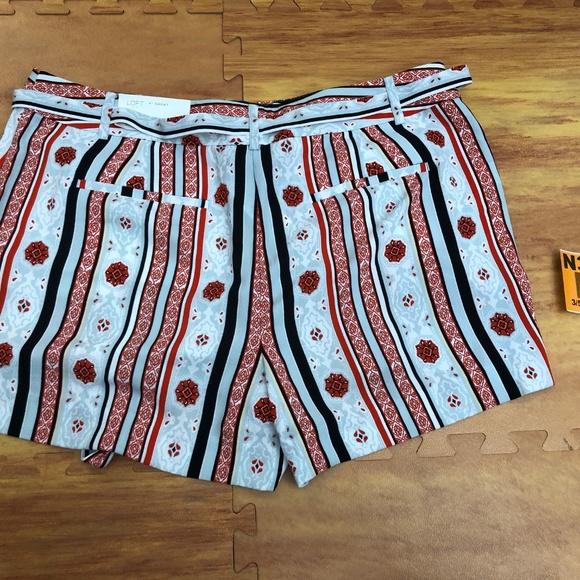 Ann Taylor Loft Tie Waist Sally 4" Shorts Women 12 - Picture 6 of 8